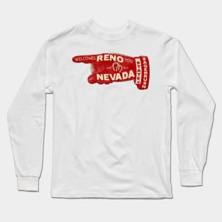 Reno Nevada Travel Good Luck Sagebrush State Lake Tahoe Long Sleeve T-Shirt